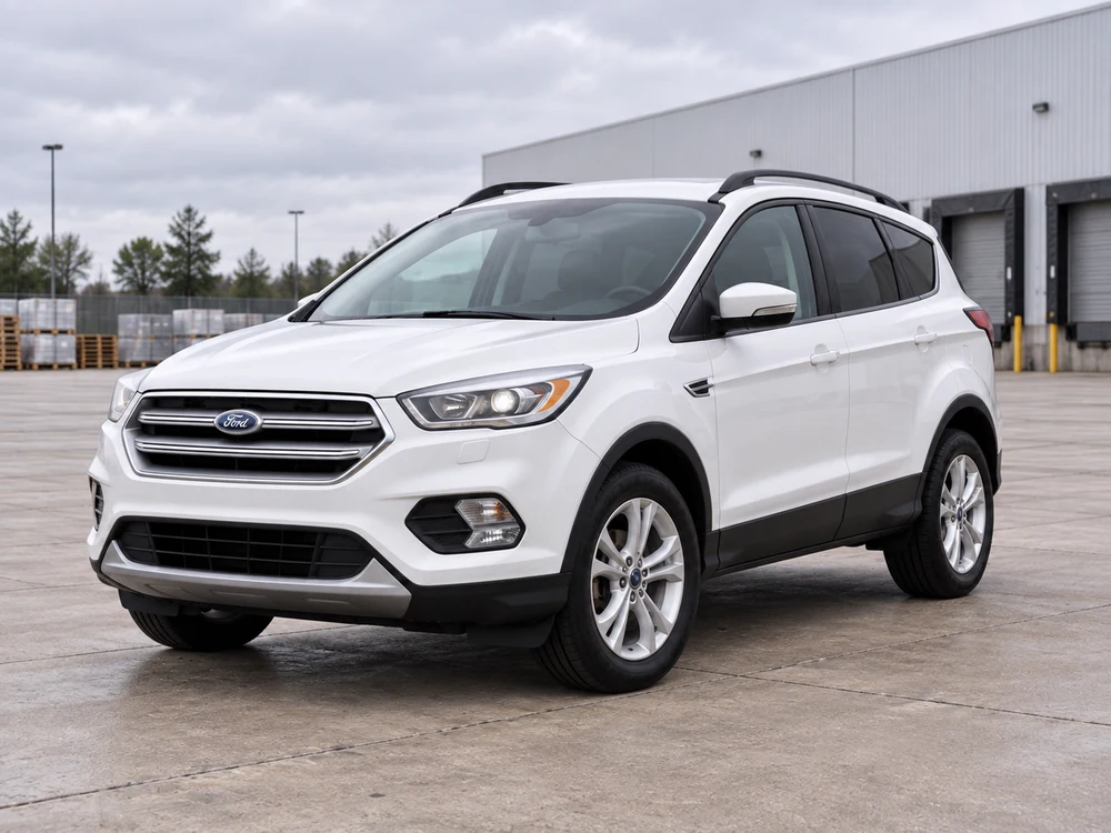 White Ford SUV — front inspection